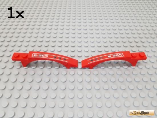 LEGO 1Stk Bogen / Kotflgel 1x8x2 L+R rot beklebt 50967 / Set 8059