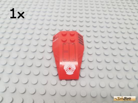 LEGO 1Stk Keilstein / Flgel 4x6 rot beklebt 43712 / Set 7701