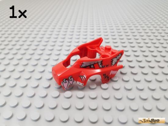 LEGO 1Stk Tigerkopf / Tier 4x6 rot bedruckt 11113pb01