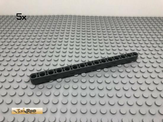 LEGO 5Stk Technic Liftarm 15 Loch Dunkel Grau 32278