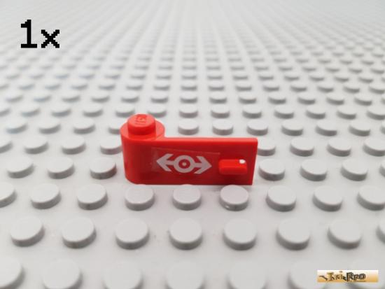 LEGO 1Stk Tr / Auto 1x3 links rot beklebt 3822