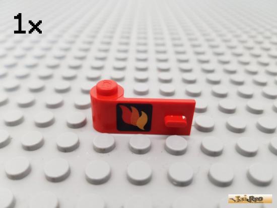 LEGO 1Stk Tr / Auto 1x3 links rot bedruckt 3822p09