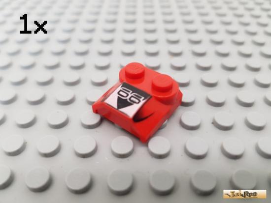 LEGO 1Stk Platte / Motorhaube 2x2 rot bedruckt 41855