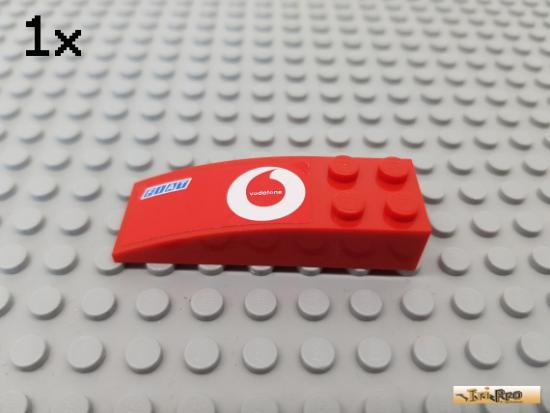 LEGO 1Stk Bogen / Bogenstein 2x6 rot beklebt 44126pb015R