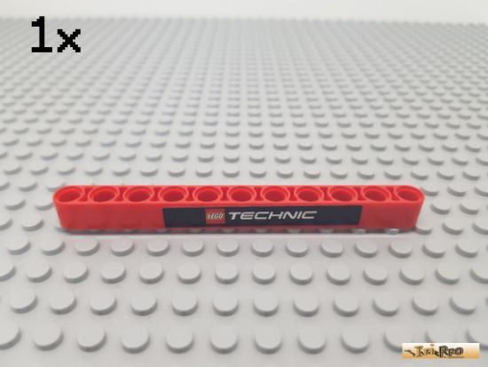 LEGO 1Stk Technic Liftarm 1x11 rot beklebt 32525