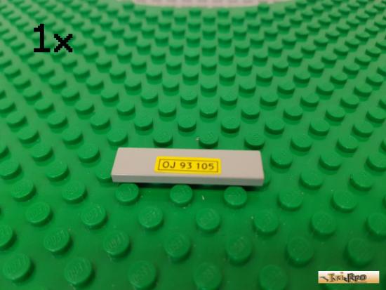 LEGO 1Stk Fliese / Kachel 1x4 alt-hellgrau beklebt 2431