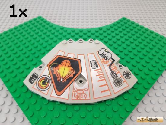 LEGO 1Stk Ufo / Ecke / Paneel 10x10x2 alt-hellgrau bedruckt 30117px3