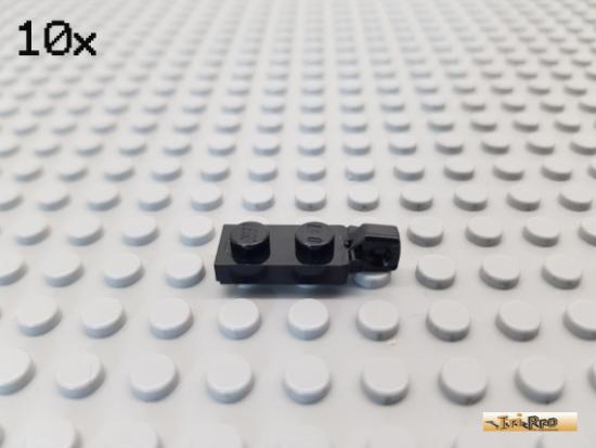 LEGO 10Stk Platte 1x2 / Scharnier schwarz 44301