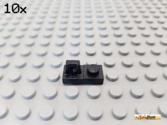 LEGO 10Stk Platte 1x2 / Scharnier oben schwarz 30383