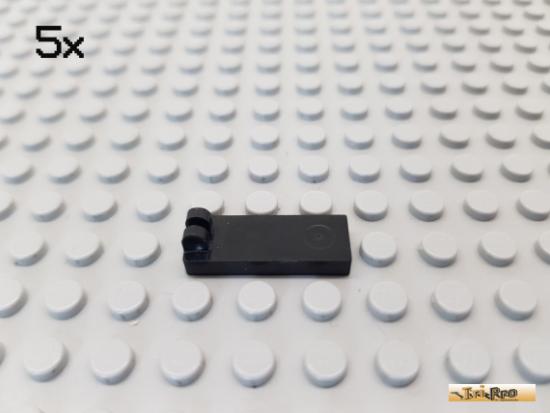 LEGO 5Stk Platte / Fliese 1x2 / Scharnier schwarz 4531