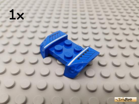 LEGO 1Stk Platte / Stostange 2x2 blau beklebt 44674