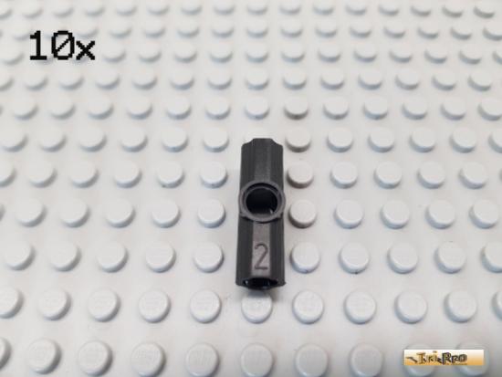 LEGO 10Stk Achsverbinder 180 Nr. 2 schwarz 32034