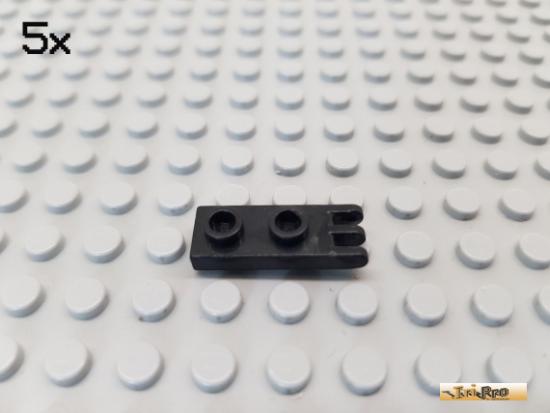 LEGO 5Stk Platte 1x2 / Scharnier 3 Finger schwarz 4275