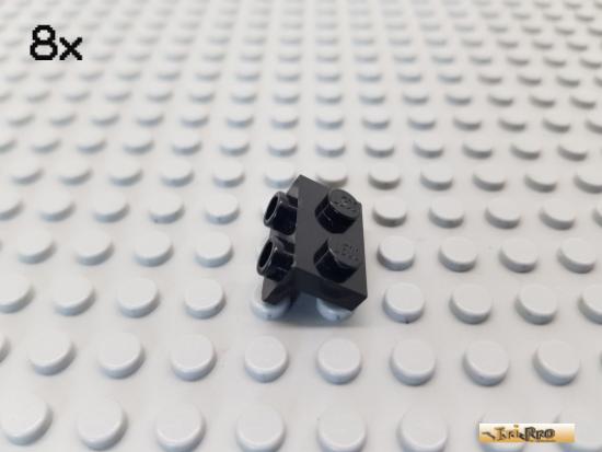 LEGO 8Stk Platte / Winkelplatte 1x2 - 1x2 schwarz 99781