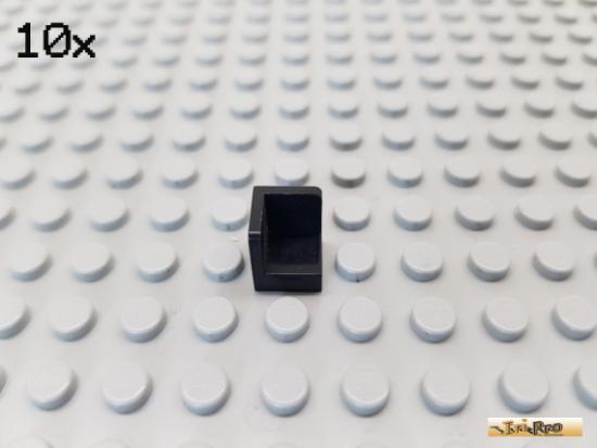 LEGO 10Stk Platte / Fliese / Ecke 1x1x1 schwarz 6231