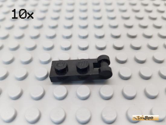 LEGO 10Stk Platte 1x2 mit Griff / Halter schwarz 60478