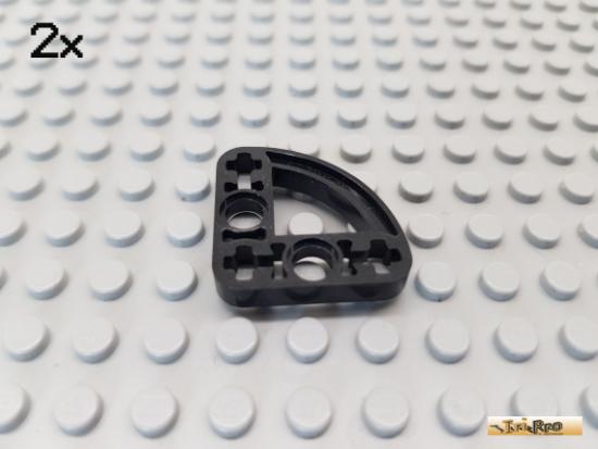 LEGO 2Stk Technic Liftarm flach 3x3 90 schwarz 32249