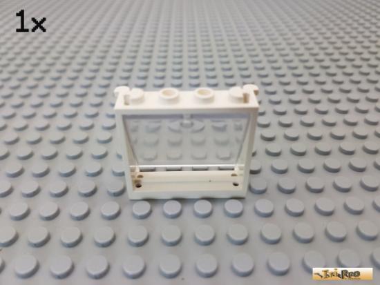 LEGO 1Stk Fenster / Fensterrahmen 1x4x3 wei 3853 mit Kippfenster