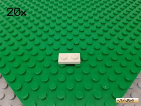 LEGO 20Stk Platte Basic 1x2 wei 3023