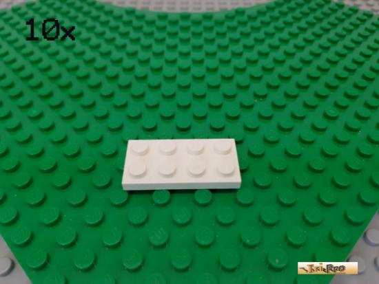 LEGO 10Stk Platte Basic 2x4 wei 3020