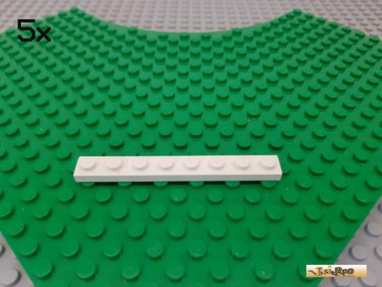 LEGO 5Stk Platte Basic 1x8 wei 3460