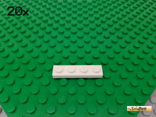 LEGO 20Stk Platte Basic 1x4 wei 3710