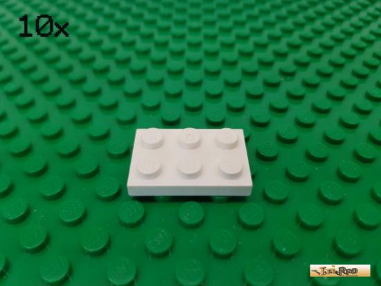 LEGO 10Stk Platte Basic 2x3 wei 3021