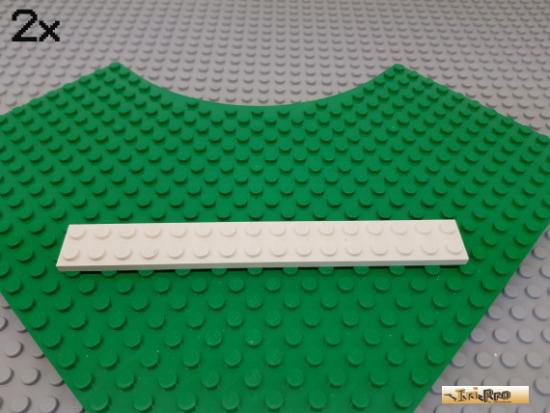 LEGO 2Stk Platte Basic 2x16 wei 4282