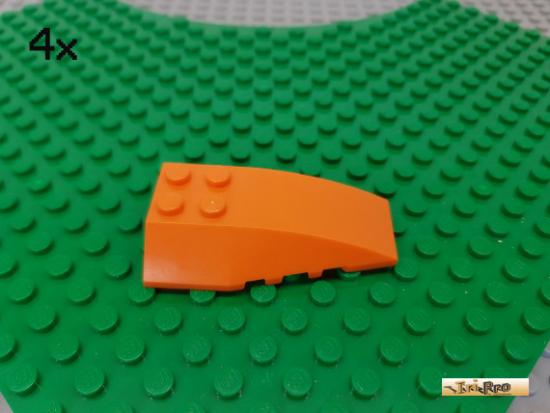 LEGO 4Stk Keilstein / Flgel 4x6 orange 43712