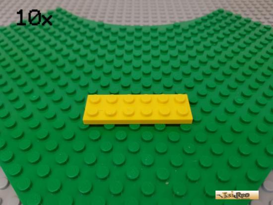 LEGO 10Stk Platte Basic 2x6 gelb 3795