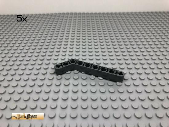 LEGO 5Stk Technic Liftarm gebogen Eck Dunkel Grau 32271