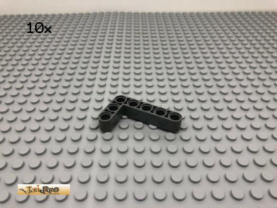 LEGO 10Stk Liftarm gebogen Eck Dunkel Grau 32526