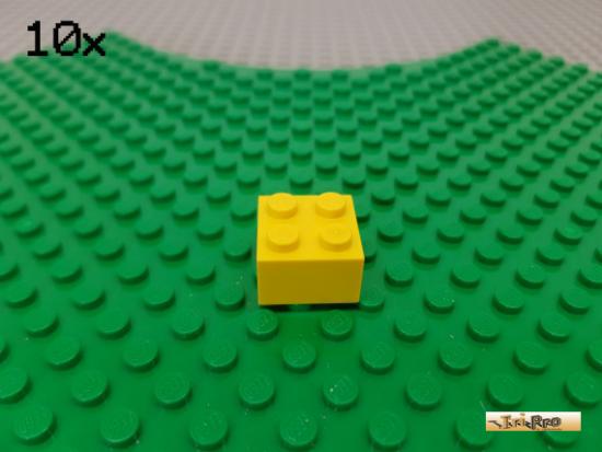 LEGO 10Stk Stein Basic 2x2 gelb 3003