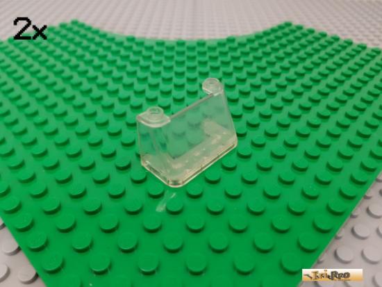 LEGO 2Stk Windschutzscheibe / Scheibe 2x4x2 transparent wei 3823