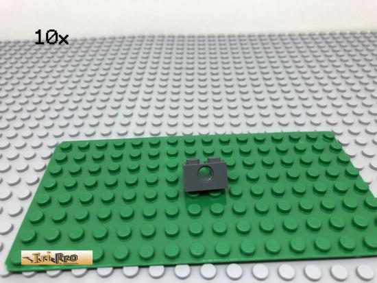 LEGO 10Stk Technic 1x2 mit Loch Dunkel Grau 3700