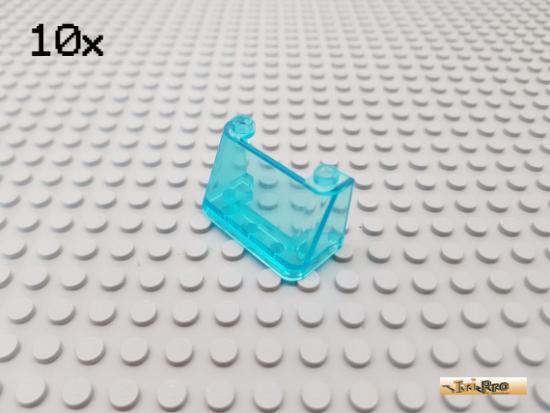 LEGO 10Stk Windschutzscheibe / Scheibe 2x4x2 transparent hellblau 3823