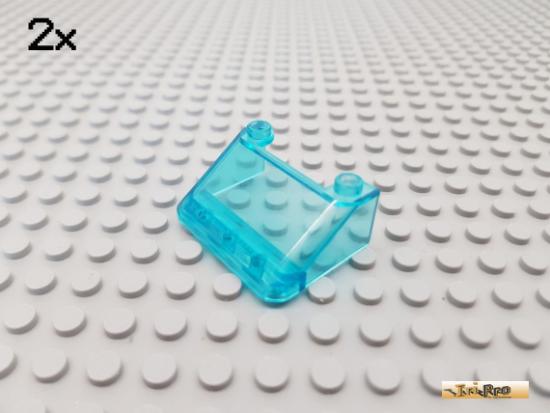 LEGO 2Stk Windschutzscheibe / Scheibe 3x4x1 transparent hellblau 57783