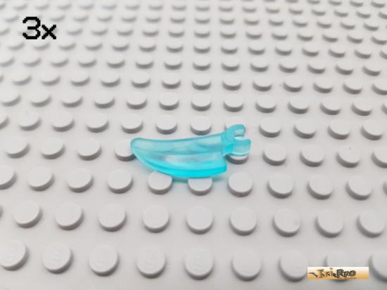 LEGO 3Stk Waffe / Klaue / Kralle mit Clip transparent hellblau 16770