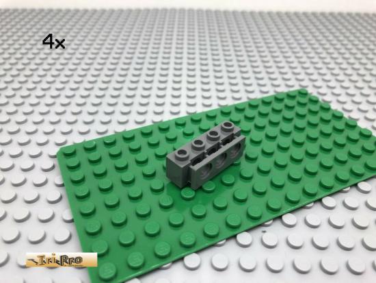 LEGO 4Stk Technic 1x4 Gummi Halter Dunkel Grau 2989