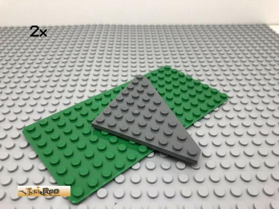 LEGO 2Stk 8x8 Platte diagonal Keilplatte Eck Dunkel Grau 30504