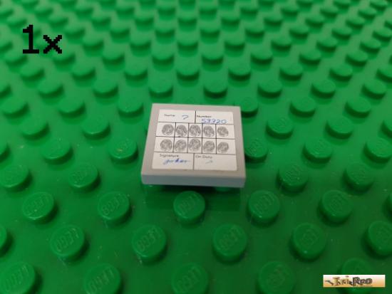 LEGO 1Stk Fliese / Kachel 2x2 neu-hellgrau beklebt 3068