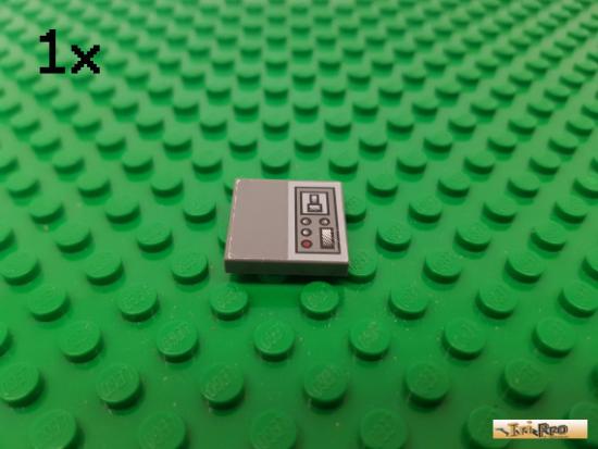 LEGO 1Stk Fliese / Kachel 2x2 neu-dunkelgrau beklebt 3068