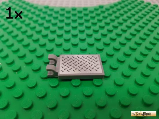 LEGO 1Stk Fliese / Fahne mit Clip 2x3 neu-dunkelgrau beklebt 30350