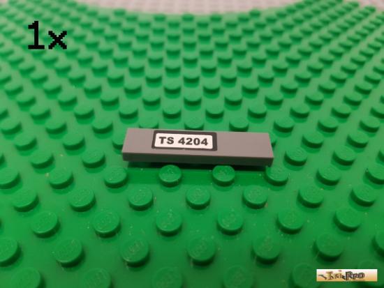 LEGO 1Stk Fliese / Kachel 1x4 neu-dunkelgrau beklebt 2431