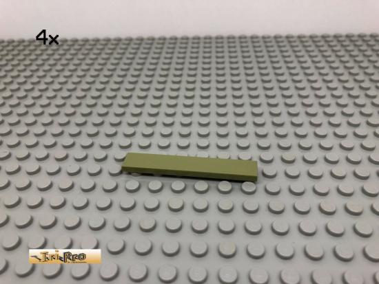 LEGO 4Stk 1x6 Fliese Platte Plate Olivgrn, olive green 6636 18