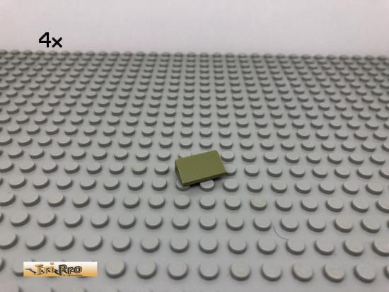 LEGO 4Stk 1x2 30 Fliese Platte Plate Schrgstein Olivgrn, olive green 85984 1