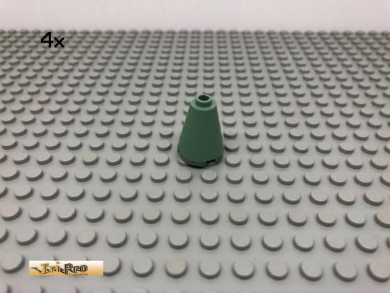 LEGO 4Stk 2x2 Zylinder Kegel Sandgrn, Sandgreen 3942 42