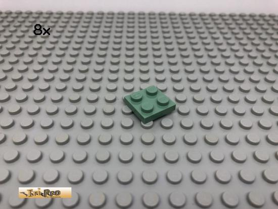 LEGO 8Stk 2x2 Platte Plate Sandgrn, Sandgreen 3022 29