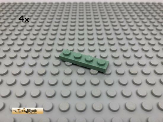 LEGO 4Stk 1x4 Platte Plate Stein Sandgrn, Sandgreen 3710 20