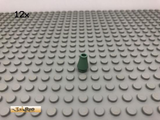 LEGO 12Stk 1x1 Kegel Stein Zylinder Sandgrn, Sandgreen 4589 17